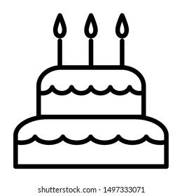 Birth cake icon vector design template