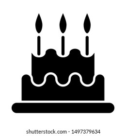 Birth cake icon vector design template