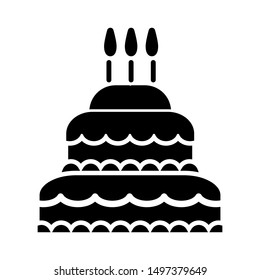 Birth cake icon vector design template