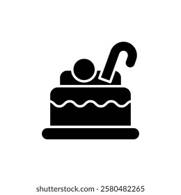 Birth cake icon vector design templates simple and modern concept graphic