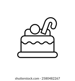 Birth cake icon vector design templates simple and modern concept graphic