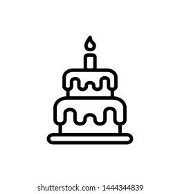 birth cake icon vector flat design