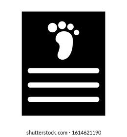 Birth Certificate Icon Isolated Sign Symbol Vector Illustration - High Quality Black Style Vector Icons
