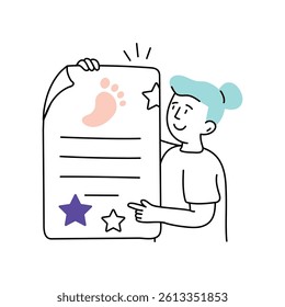 Birth Certificate Vector Style Illustration