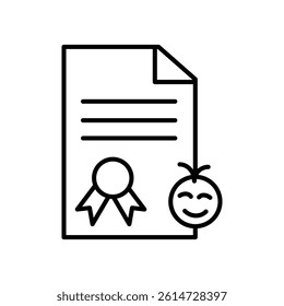 Birth certification icon black and white vector sign