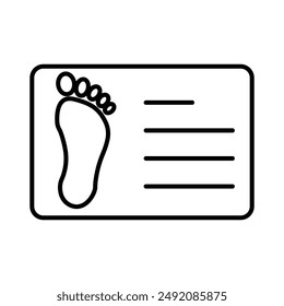 Birth certification icon linear logo mark in black and white