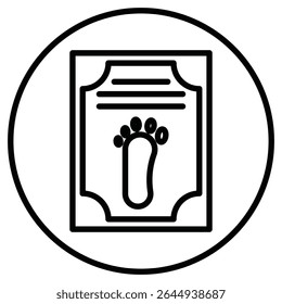 Birth certification icon simple flat icon vector symbol