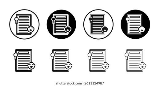 Birth certification icon Vector flat thin line illustration