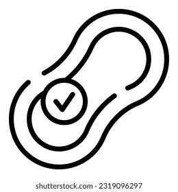 Birth contraception icon outline vector. Pill control. Patch health