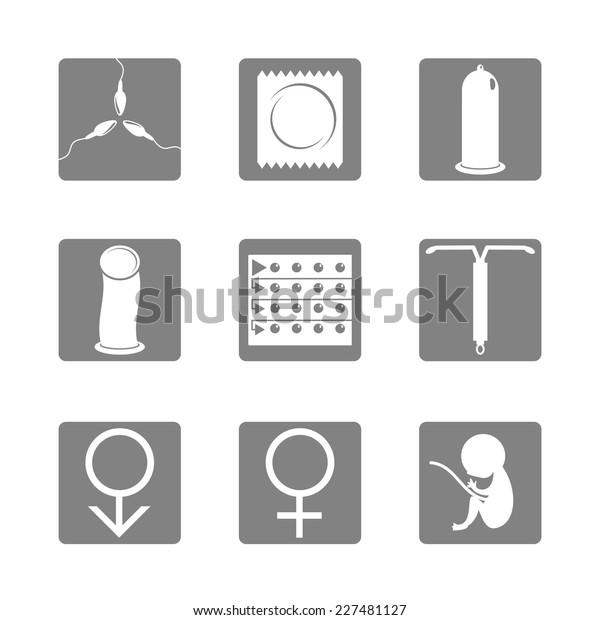 Birth Control Methods Sex Icons Vector Stock Vector Royalty Free 227481127 Shutterstock 9529