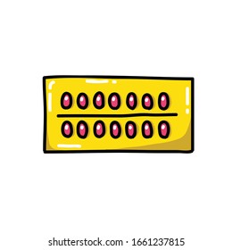 Pillen zur Geburtenkontrolle Symbol, Vektorillustration