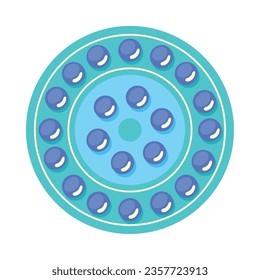 píldoras anticonceptivas icono hormonal aislado