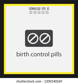 birth control pills   vector icon