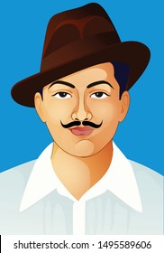 Birth day of 28 September- Bhagat Singh  Indian freedom fighter illustration of Bhagat Singh