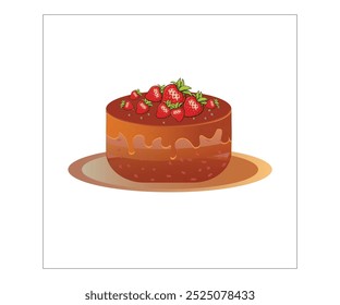 Birth day cake and celebration party event cake. vector eps file.