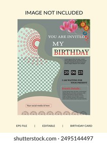 Birth day, celebration day ,wishing card , invitation card , template, greeting. birth banner