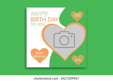 birth day socila media post design,birth day banner design,birth day design