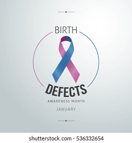 Birth Defects Awareness Month - January. Vector Illustration