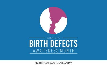 Birth Defects Awareness Month beobachtet jedes Jahr im Januar. Gesundheitswesen Medical Awareness Konzept. Vektorvorlage für Banner, Grußkarte, Poster mit Hintergrund.