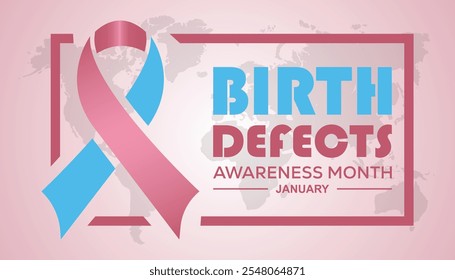 Birth Defects Awareness Month beobachtet jedes Jahr im Januar. Gesundheitswesen Medical Awareness Konzept. Vektorvorlage für Banner, Grußkarte, Poster mit Hintergrund.