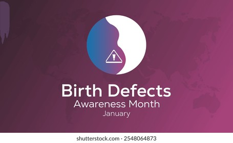 Birth Defects Awareness Month beobachtet jedes Jahr im Januar. Gesundheitswesen Medical Awareness Konzept. Vektorvorlage für Banner, Grußkarte, Poster mit Hintergrund.