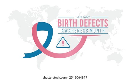 Birth Defects Awareness Month beobachtet jedes Jahr im Januar. Gesundheitswesen Medical Awareness Konzept. Vektorvorlage für Banner, Grußkarte, Poster mit Hintergrund.