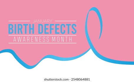 Birth Defects Awareness Month beobachtet jedes Jahr im Januar. Gesundheitswesen Medical Awareness Konzept. Vektorvorlage für Banner, Grußkarte, Poster mit Hintergrund.