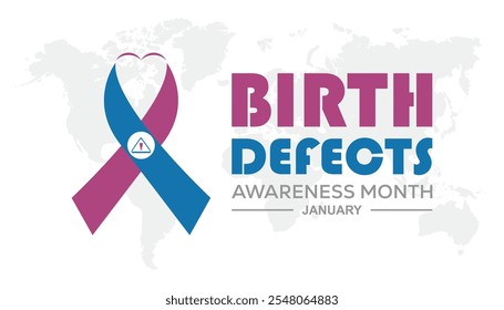 Birth Defects Awareness Month beobachtet jedes Jahr im Januar. Gesundheitswesen Medical Awareness Konzept. Vektorvorlage für Banner, Grußkarte, Poster mit Hintergrund.