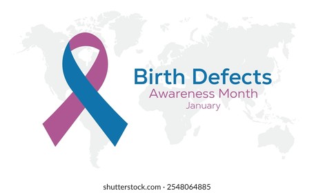 Birth Defects Awareness Month beobachtet jedes Jahr im Januar. Gesundheitswesen Medical Awareness Konzept. Vektorvorlage für Banner, Grußkarte, Poster mit Hintergrund.