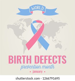 Birth Defects prevention month card or background. vector illustration.