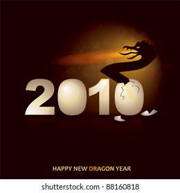 BIRTH of DRAGON / Happy New Year greeting card