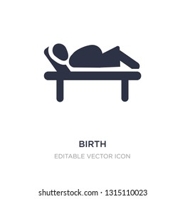 birth icon on white background. Simple element illustration from People concept. birth icon symbol design.