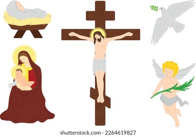 Birth of Jesus Christ, vector illustration