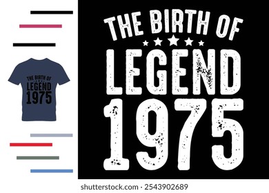 El nacimiento de la leyenda 1975 diseño de camiseta