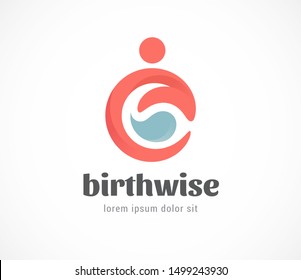 Birth, Pregnant, Family And Baby Care Logo And Symbol, Vector Design 