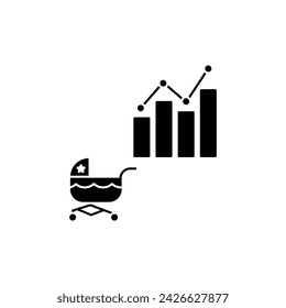 birth rate concept line icon. Simple element illustration. birth rate concept outline symbol design.