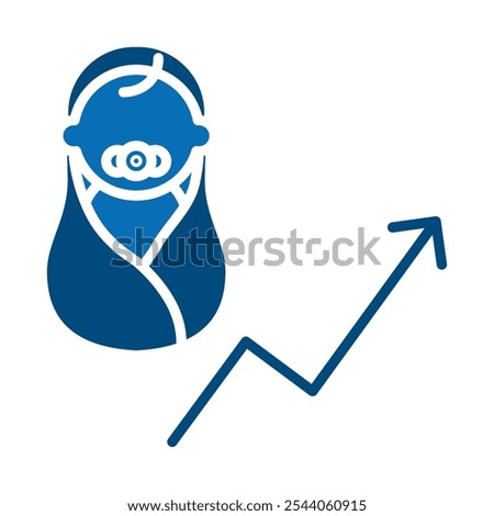 Birth Rate icon line vector illustration