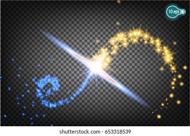 The birth ristmas stars of good and evil. Vector isolated on a transparent background