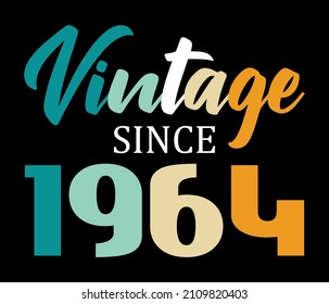 Birth Year Vintage T-Shirt Design