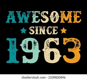 Birth Year Vintage T-Shirt Design