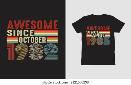 Birthday 1982 and 1983 Design