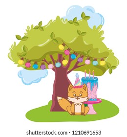 Birthday animal cartoon