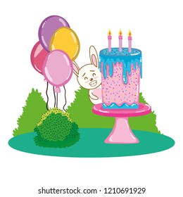 Birthday animal cartoon