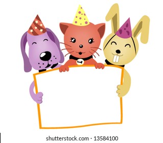 Birthday Animals - Vector