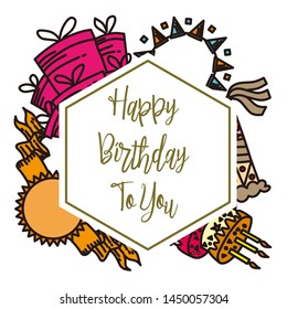 Birthday Anniversary Design Graphic Template Vector