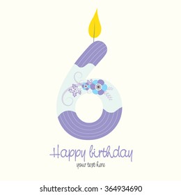 Birthday Anniversary Numbers with Cute Animals & Birthday Party Invitation Card Template