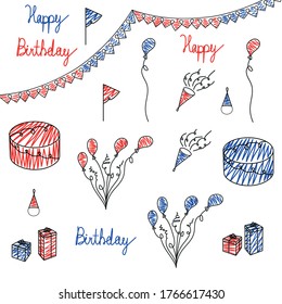 birthday atrebutik in blue and red.