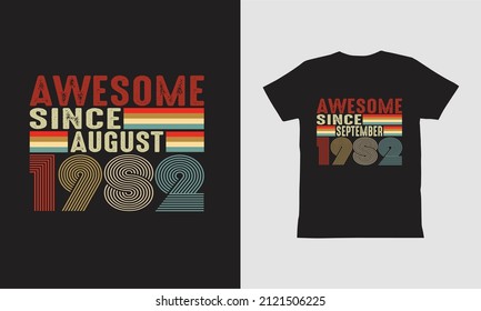 Birthday August and September 1982 Design.