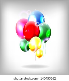 birthday background with balloons