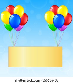 Birthday background with balloons